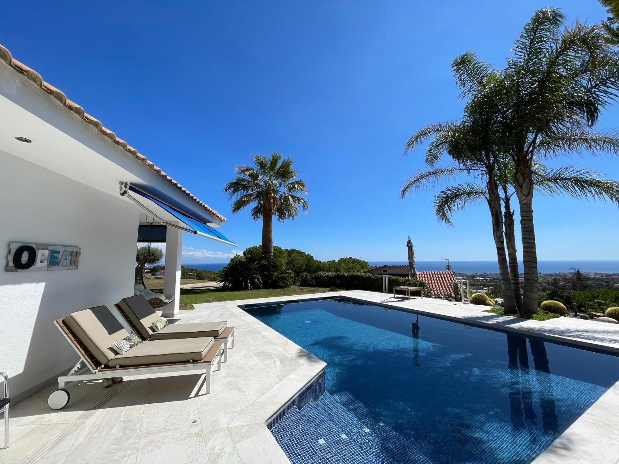 Palm Maresme - Suite With Bathroom And Terrasse With Ocean Views In A Private Villa Vilassar De Dalt Buitenkant foto